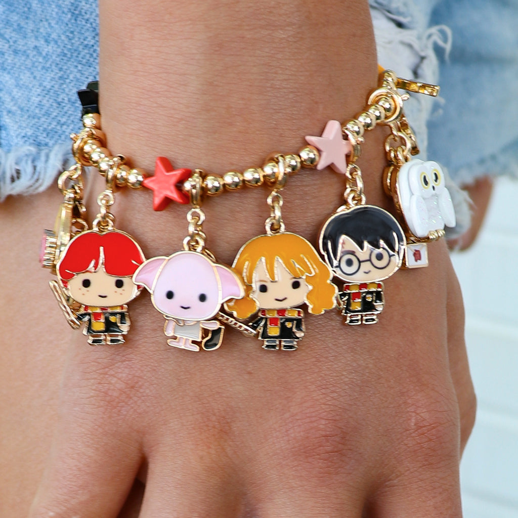 Gold Harry Potter Stretch Bead Bracelet
