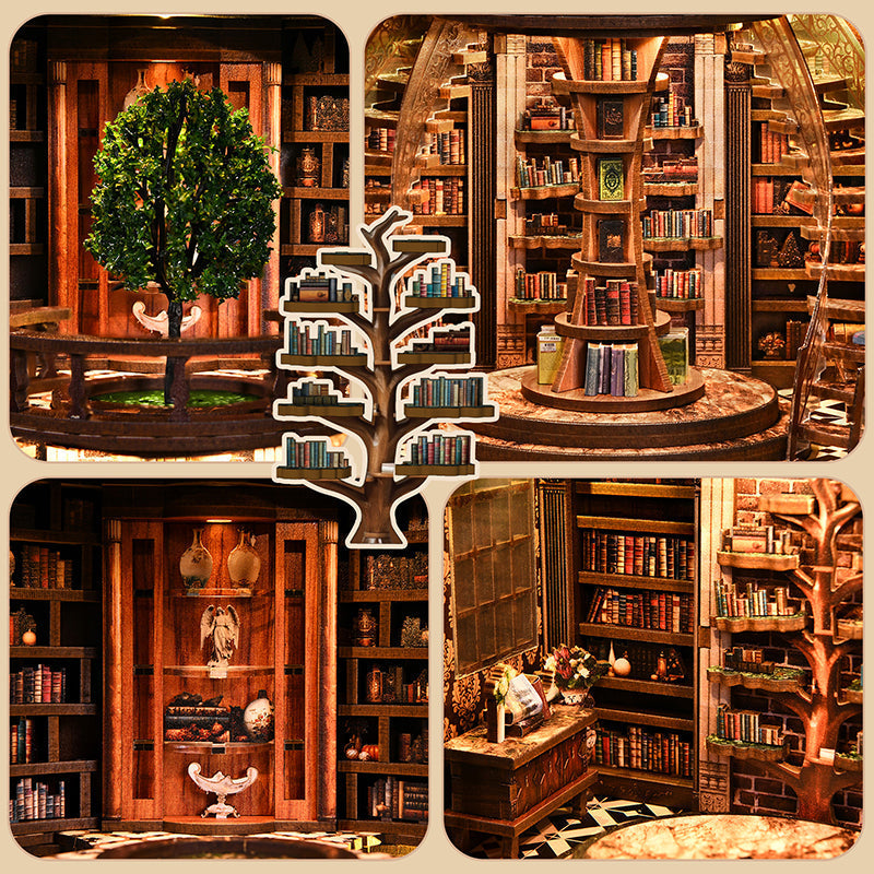 Book Nook DIY Kit – Wisdom Book Repository 3D Miniature