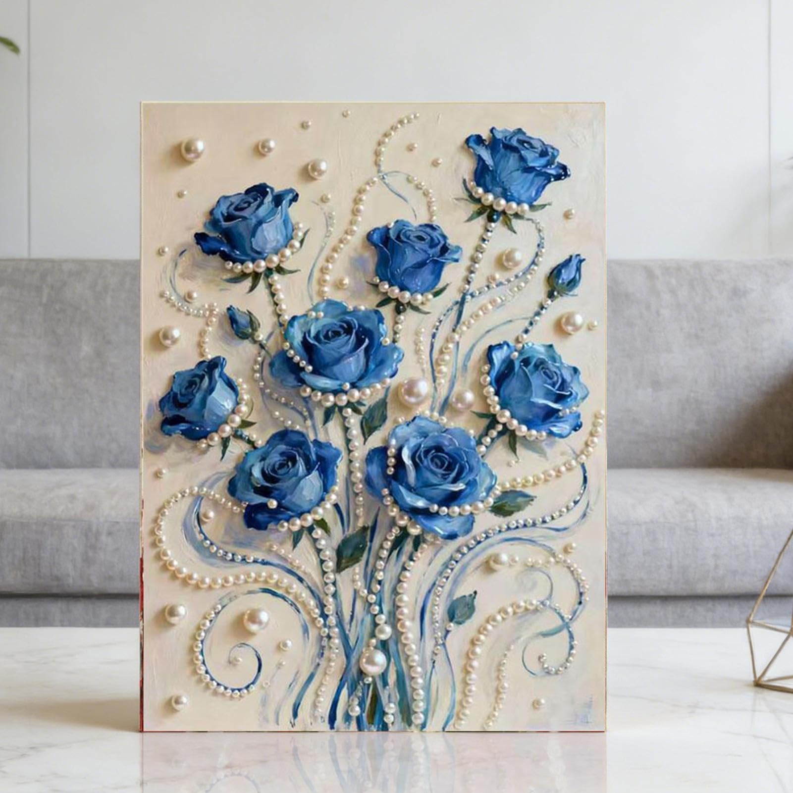 Blue Rose Pearl Diamond Painting Kit