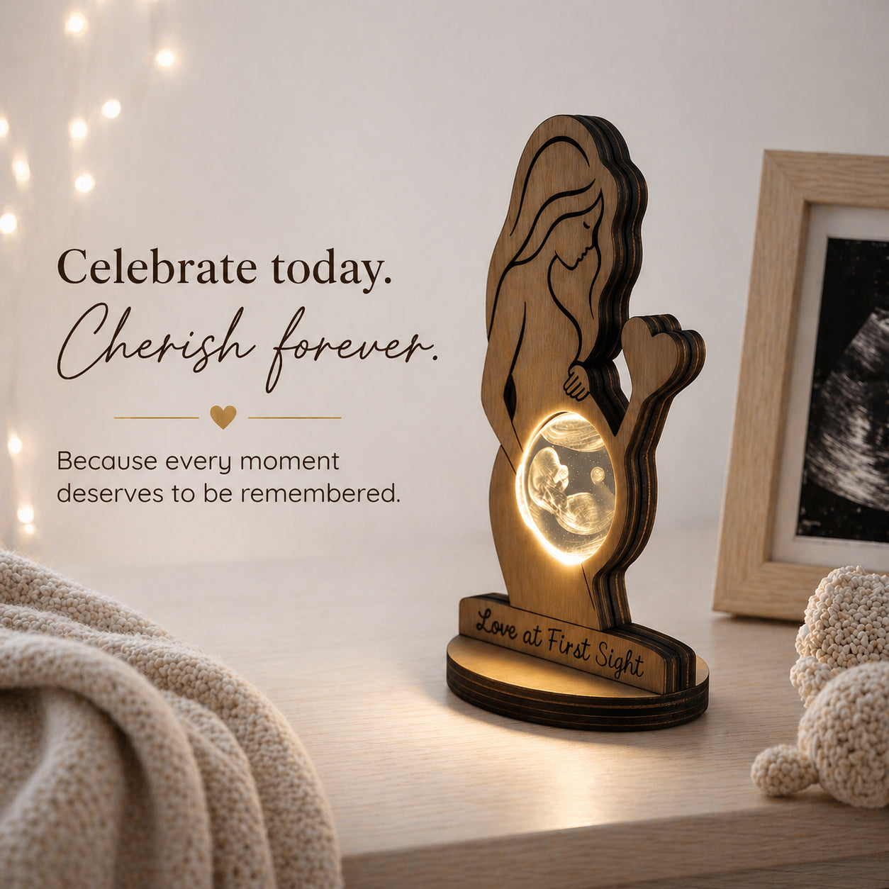 Personalized 3D Ultrasound Lamp – USB LED Night Light