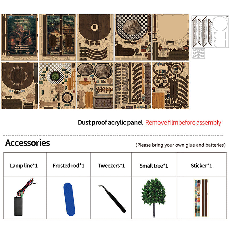 Book Nook DIY Kit – Wisdom Book Repository 3D Miniature