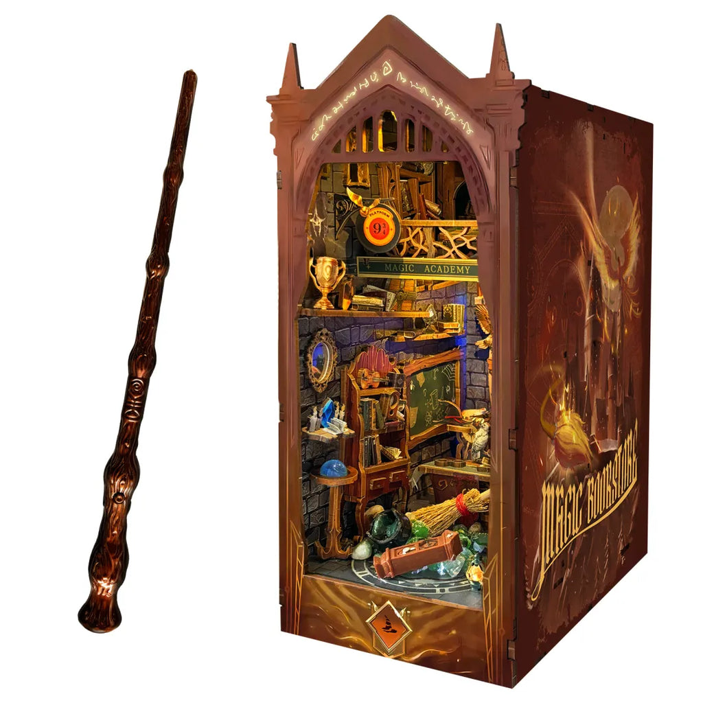 The Hidden Hall Of Magic DIY Book Nook Kit With Remote Wand