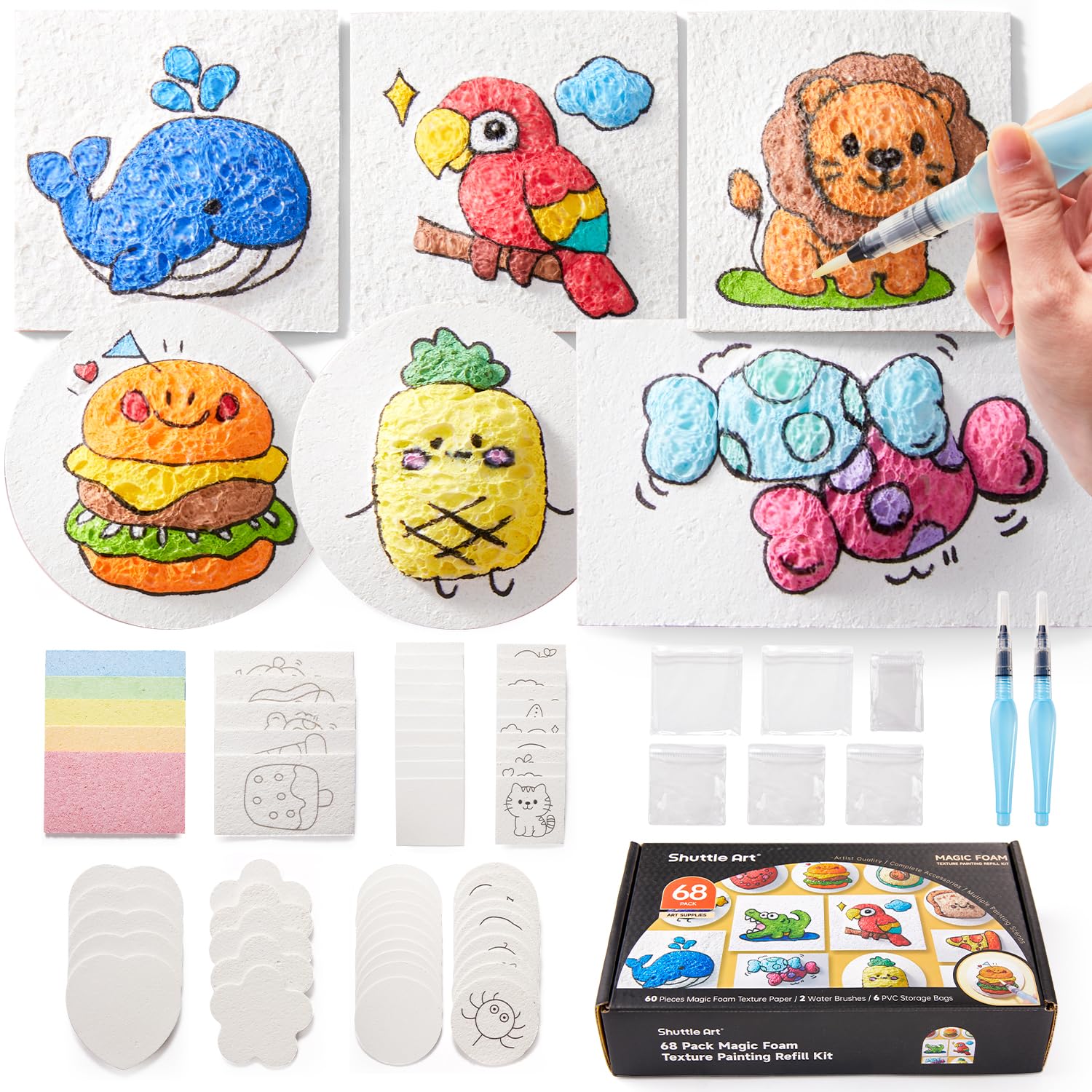 44PCS Magic 3D Foam Texture Painting Kit