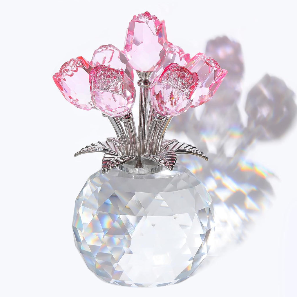 Crystal Rose Bouquet – Elegant Forever Flower Gift