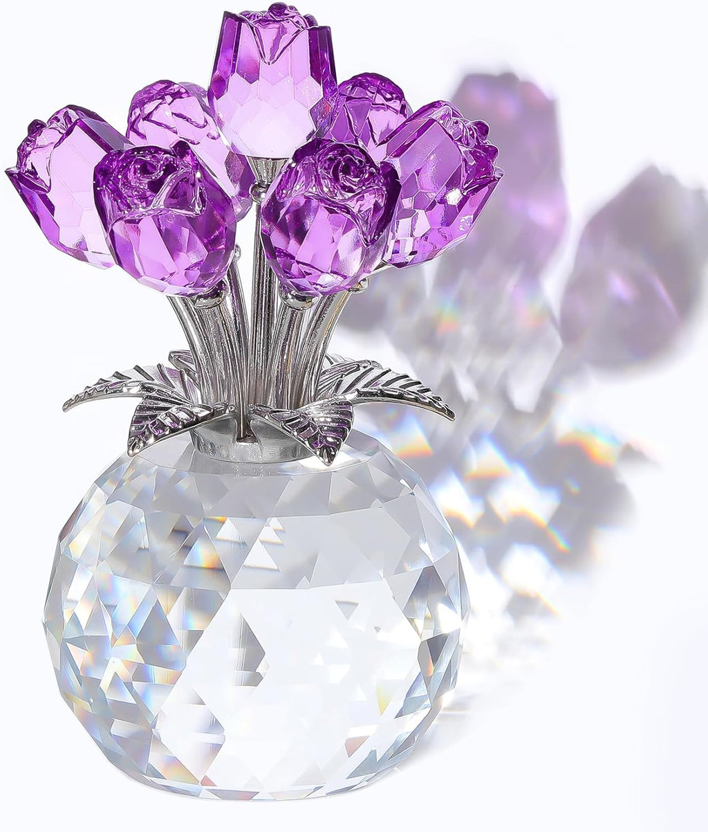 Crystal Rose Bouquet – Elegant Forever Flower Gift