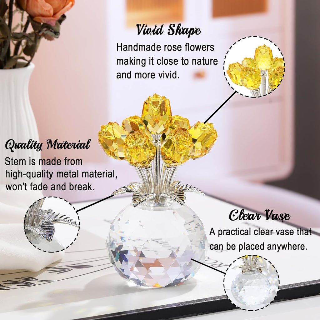 Crystal Rose Bouquet – Elegant Forever Flower Gift