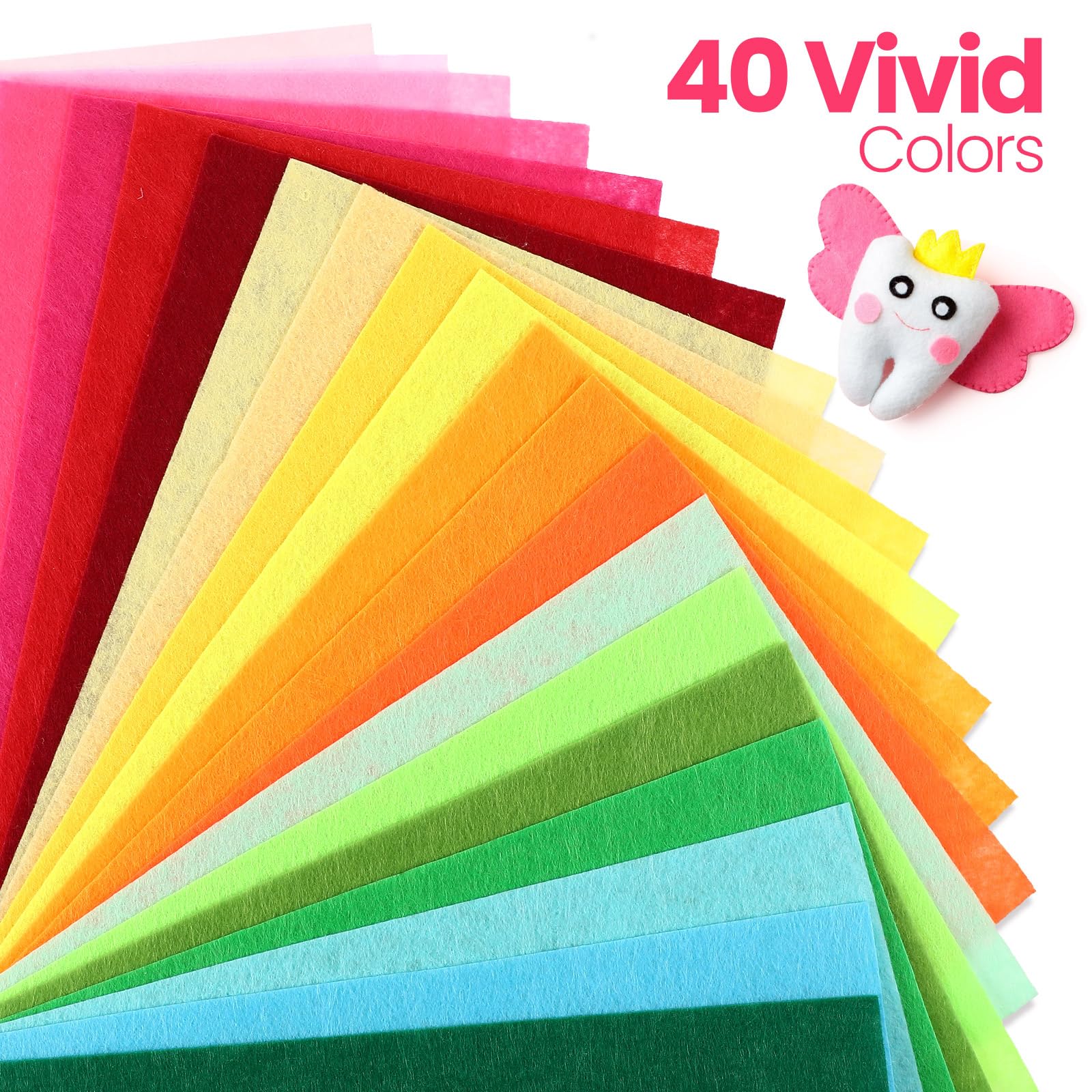 Bulk Felt Sheets Craft Kit – 120PCS for DIY & Sewing Projects