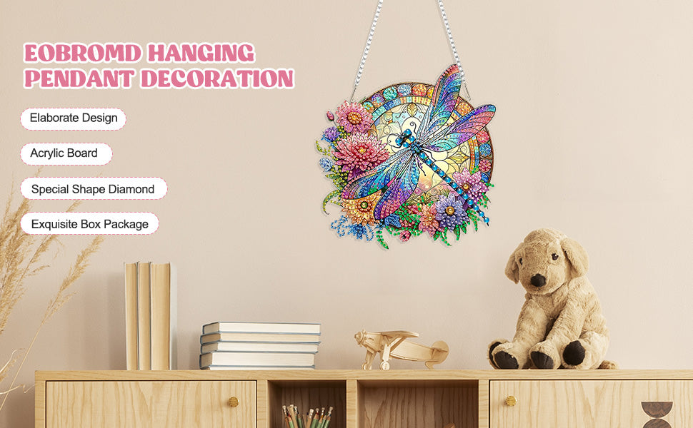 Dragonfly Diamond Art Hanging Ornament Kits