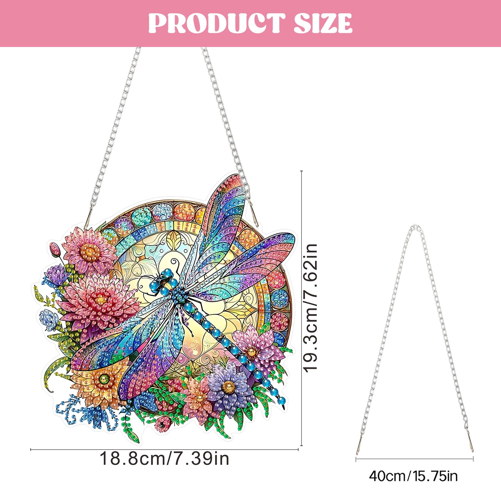 Dragonfly Diamond Art Hanging Ornament Kits