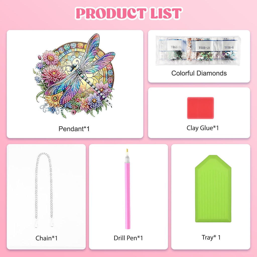 Dragonfly Diamond Art Hanging Ornament Kits