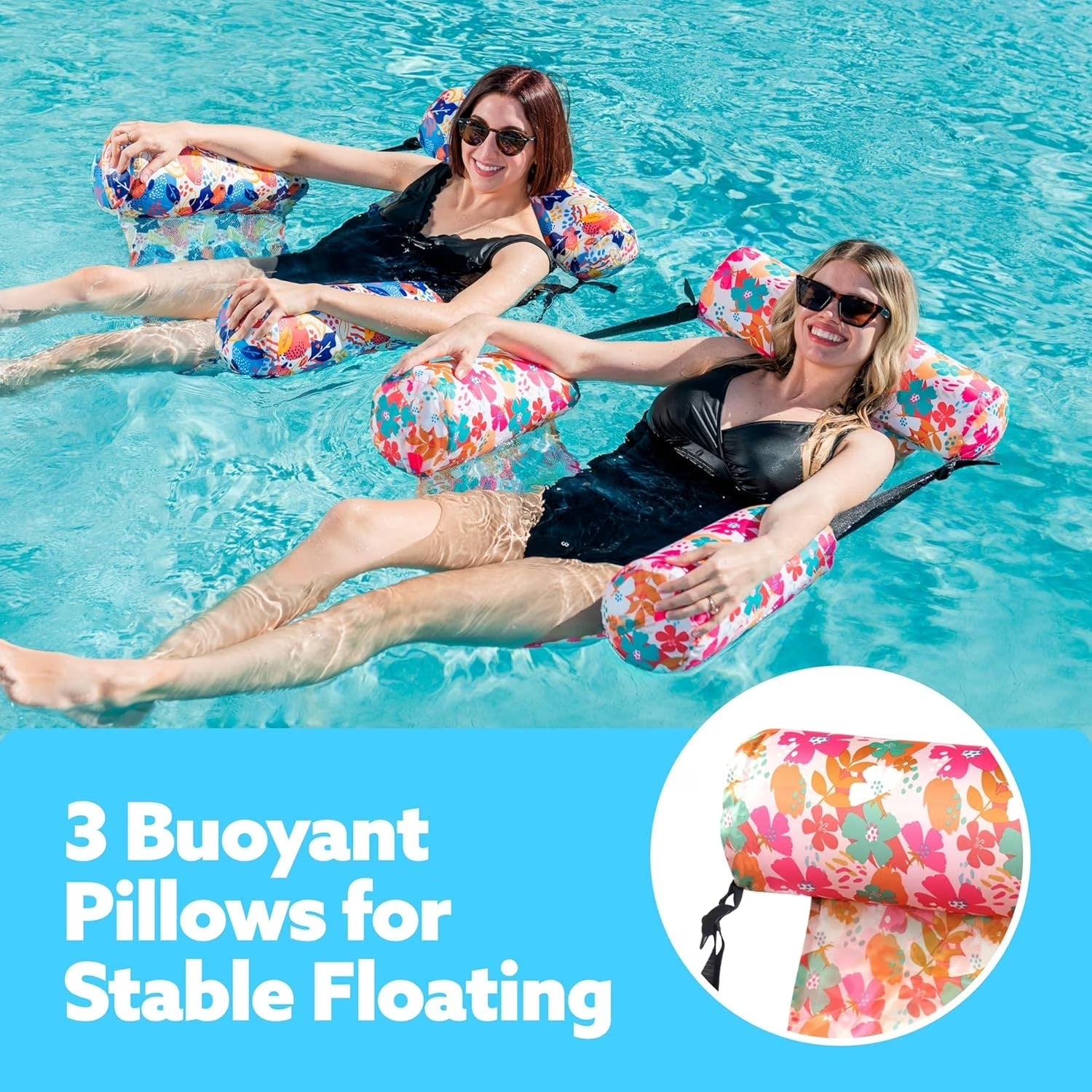 2pcs Inflatable Pool Float for Adults – Pool Lounge Chairs