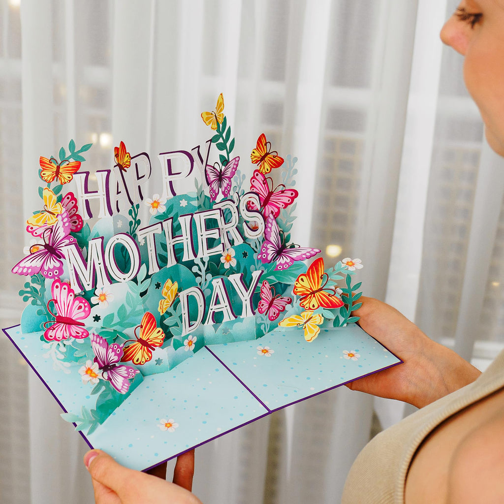 Happy Mother’s Day 3D Pop-Up Card – Surprise Gift Card with Note Tag