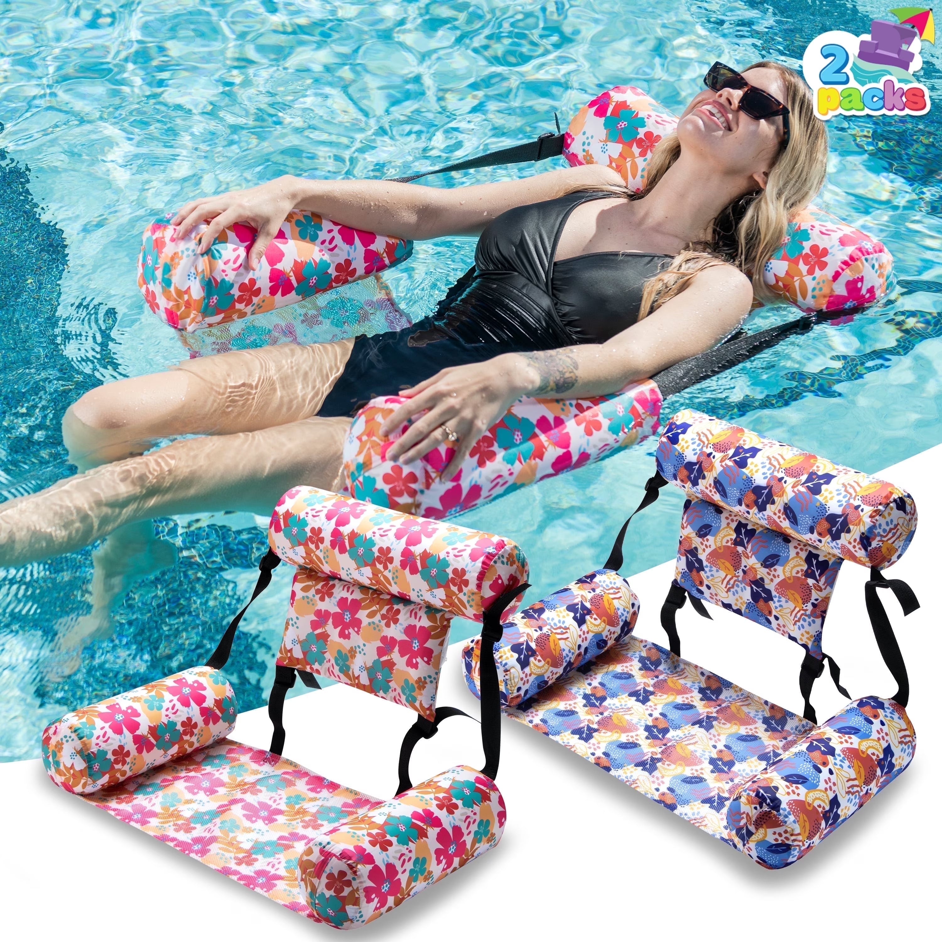 2pcs Inflatable Pool Float for Adults – Pool Lounge Chairs
