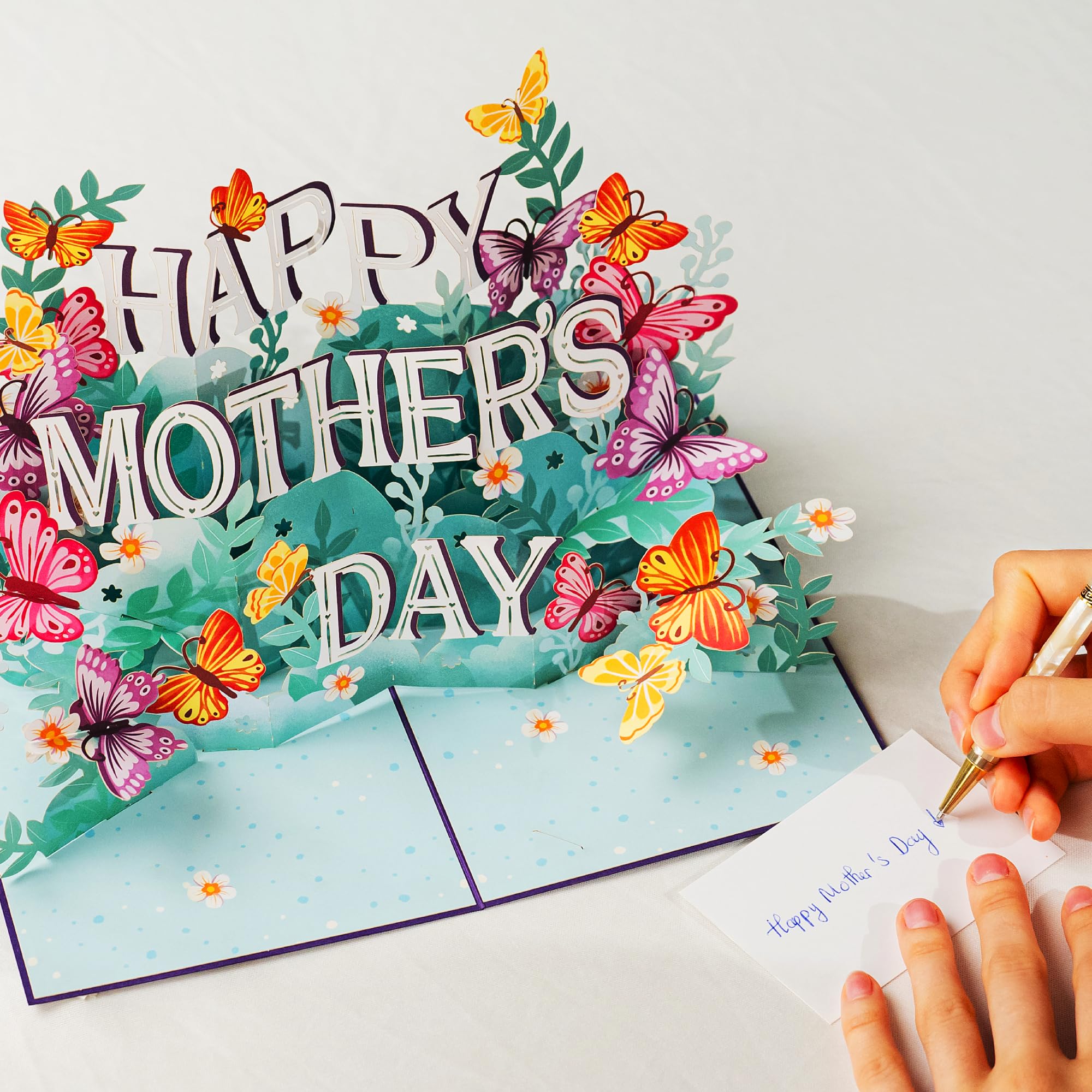 Happy Mother’s Day 3D Pop-Up Card – Surprise Gift Card with Note Tag