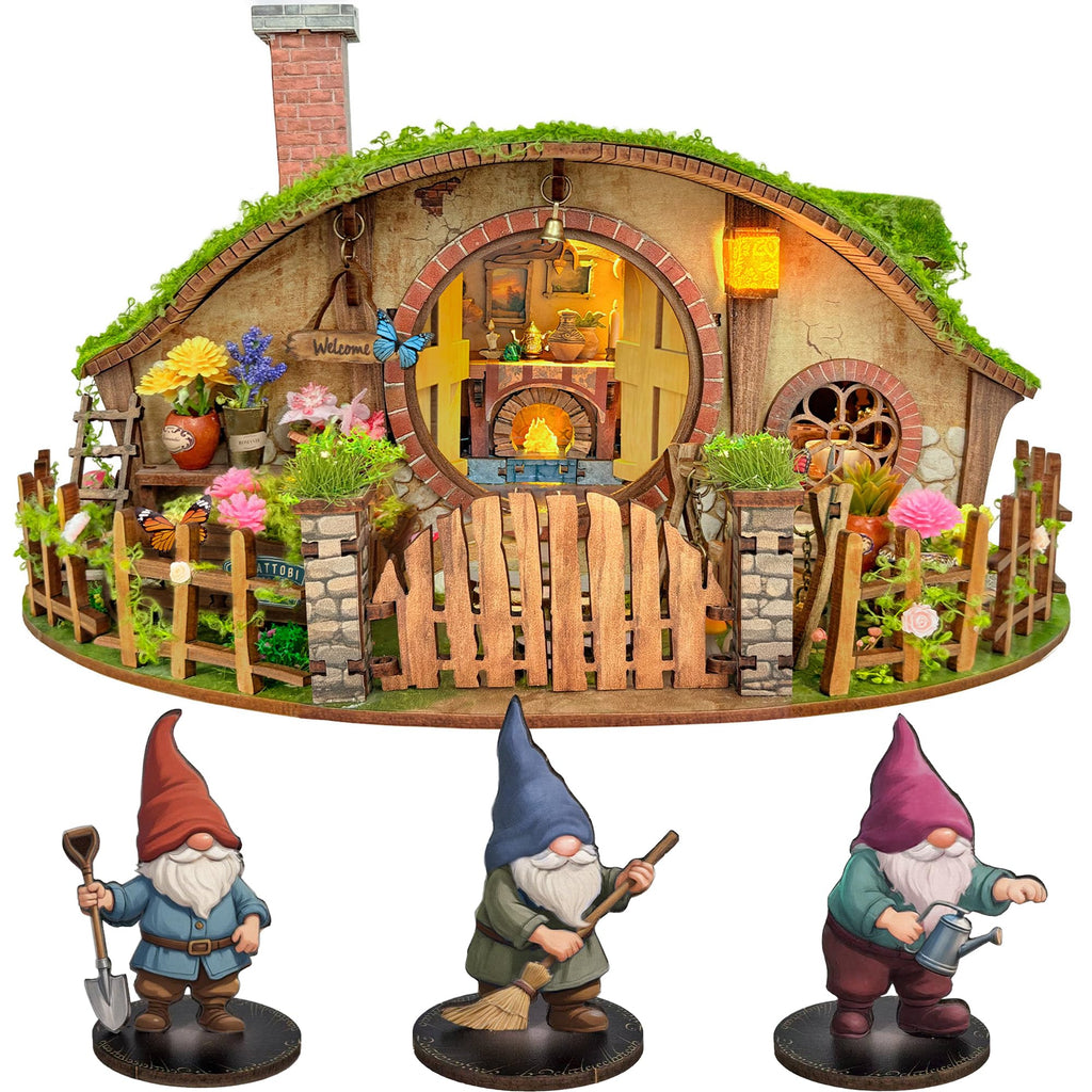 Magic Ring House Book Nook Kit – 3D Wooden Miniature DIY Decor
