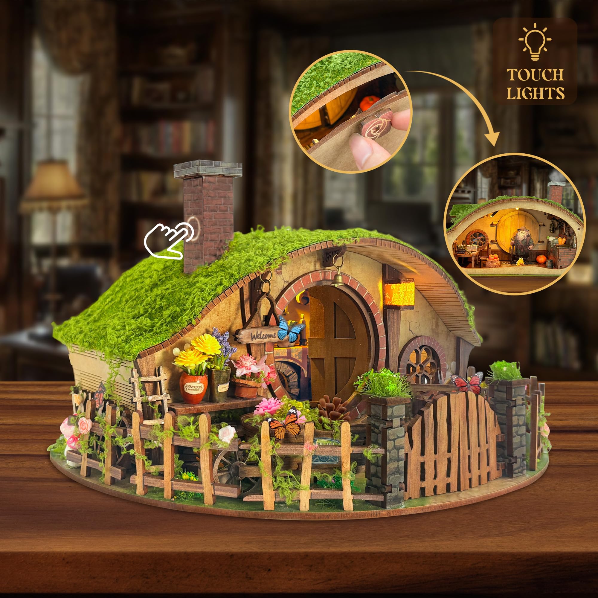 Magic Ring House Book Nook Kit – 3D Wooden Miniature DIY Decor