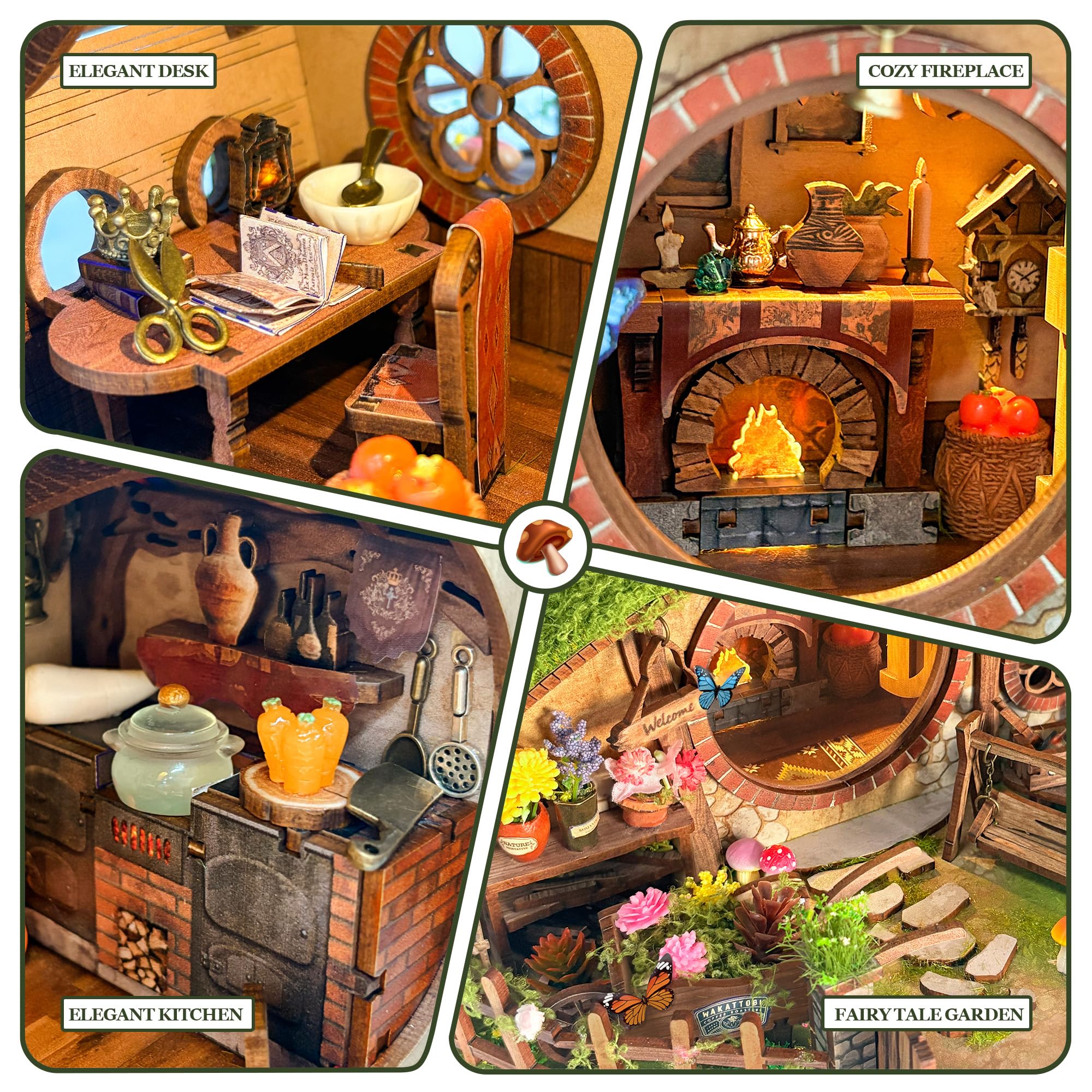 Magic Ring House Book Nook Kit – 3D Wooden Miniature DIY Decor