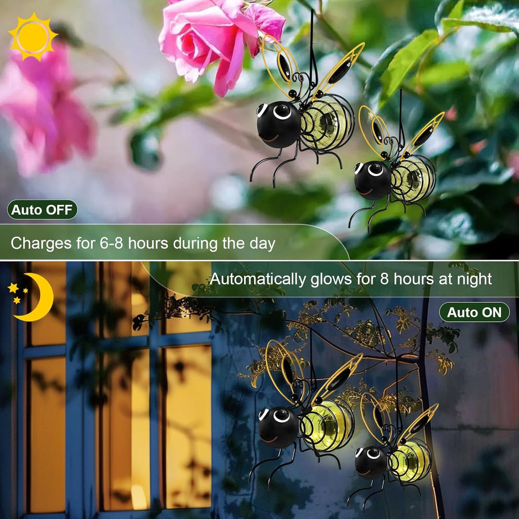 Solar Bee Hanging Garden Lights – Outdoor Decor